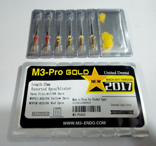 M3-Pro+ Gold Rotary Files Double (6pcs)