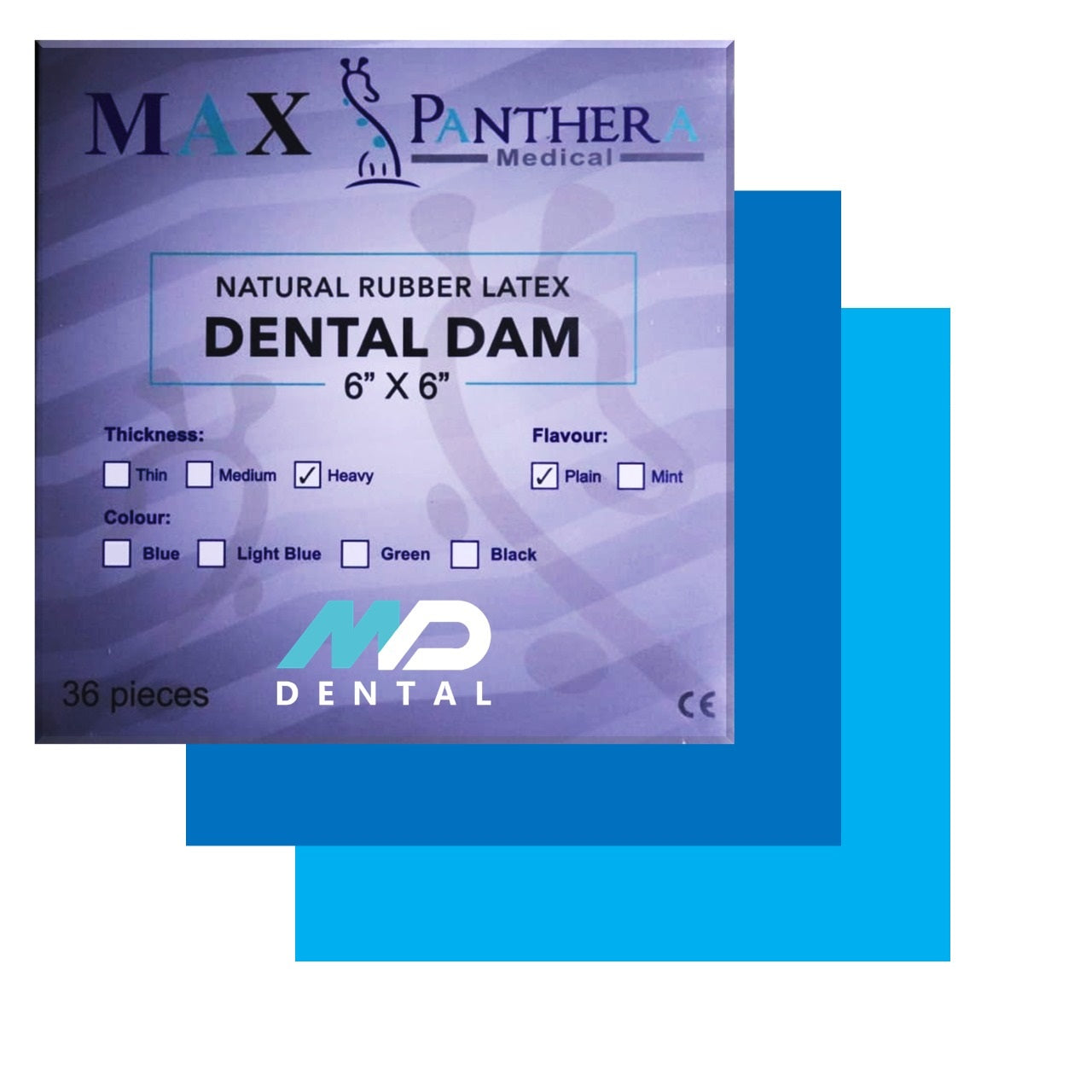 MAX RUBBER DAM 6X6 (36pcs)