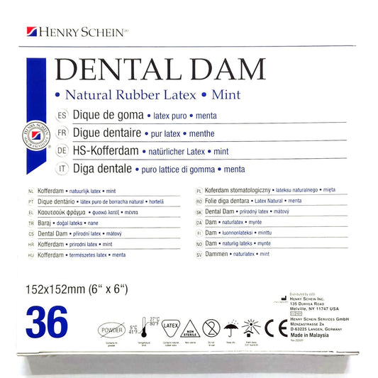 Henry Schein Rubber Dam 6X6 (36pcs)
