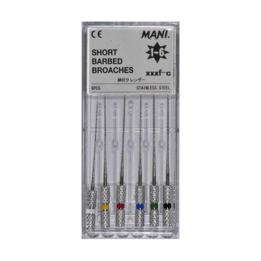 Mani Nerve Broaches #1-6 (6pcs)